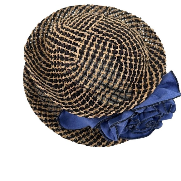 The Hat Junkie Seagrass Straw Hat Cotton Hemp Rose Lavinia Moss retro classic main image 5